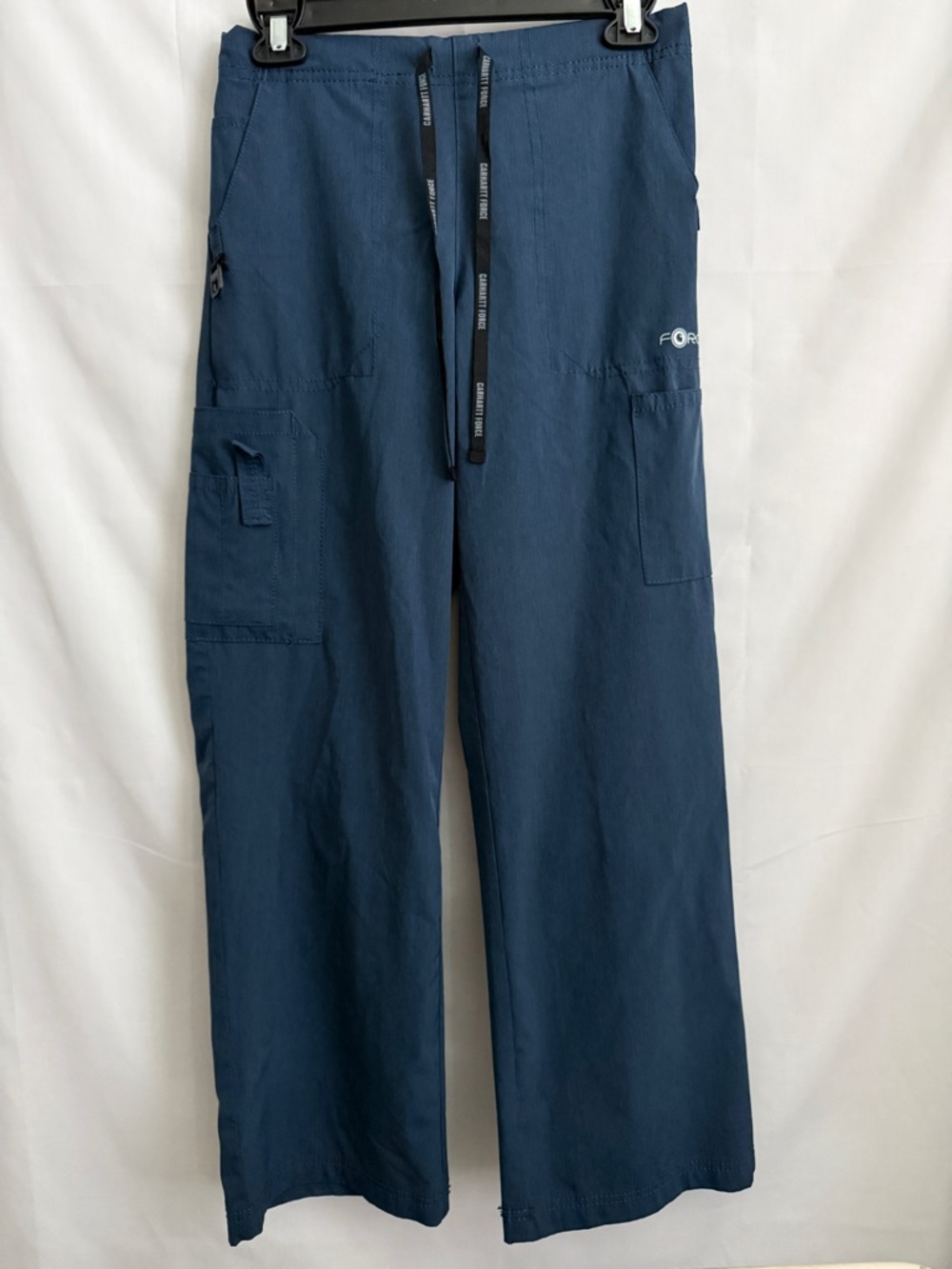 Carhartt Scrub Pants Womens Navy Force Cross-Flex Utility Boot Cut Cargo Size XS